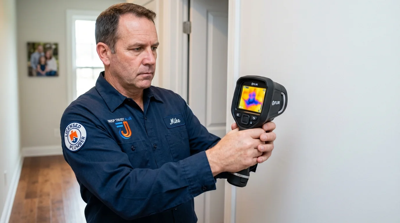 Thermal imaging leak detection by Johns Plumbing LLC in Cambridge City